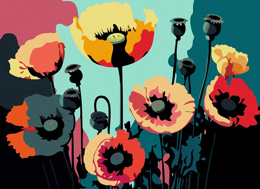 TAPETA POPPIES SE34461/SE34462/SE34463/SE34464 - GUMDESIGN