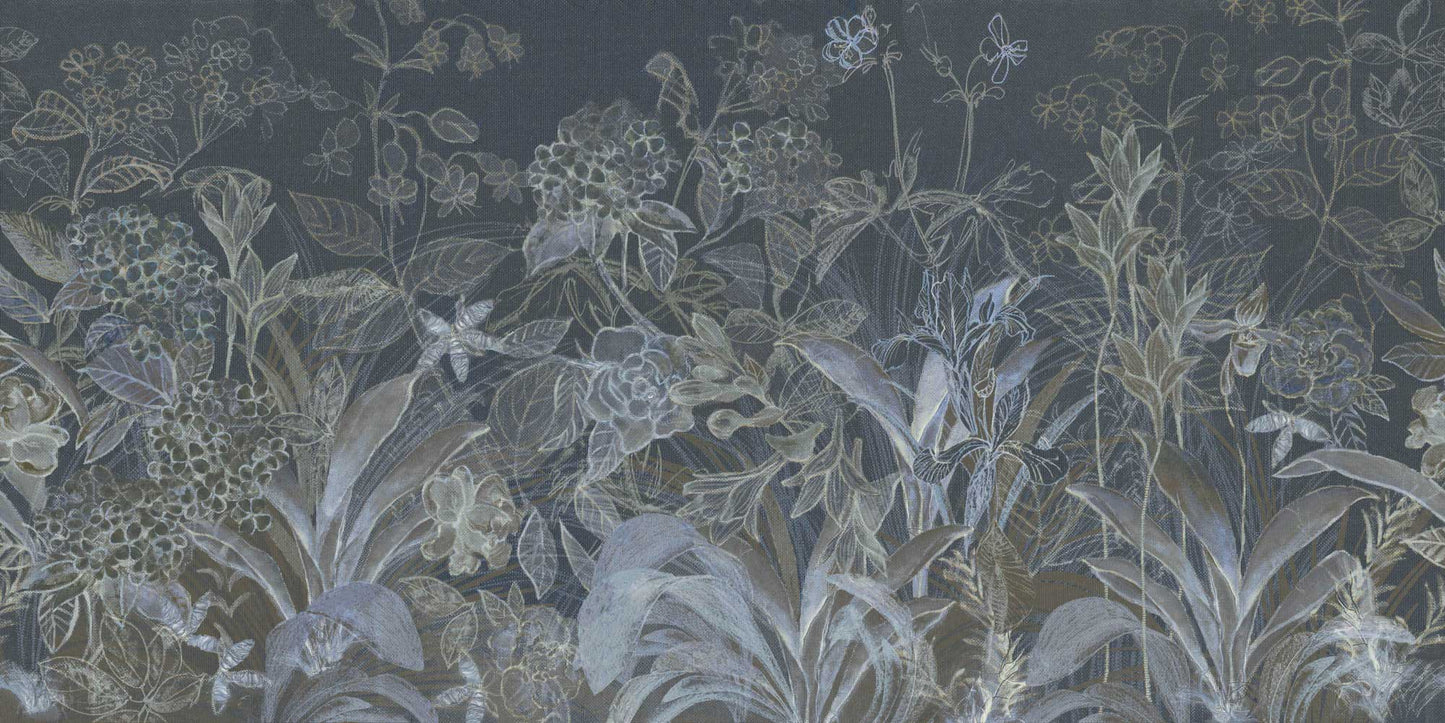 Roślinność w stonowanych kolorach ziemi - tapeta ścienna.