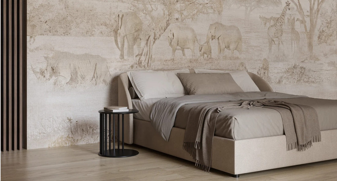 Tapeta za łóżkiem - jak stworzyć spójną i luksusową strefę snu