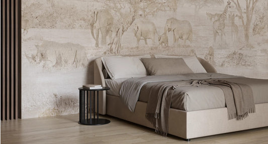 Tapeta za łóżkiem - jak stworzyć spójną i luksusową strefę snu